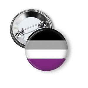 Asexual Pride Flag Pin Pinback Button B12