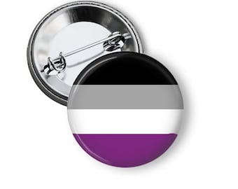 Asexual Pride Flag Pin Pinback Button B12