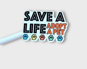 Animal Rescue Sticker, Adopt Don’t Shop, Spay & Neuter Rescue, S200
