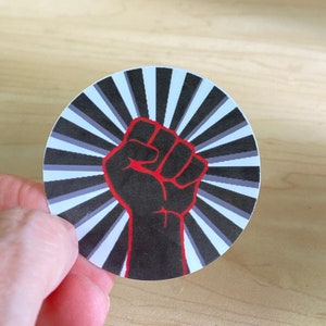 Raised Fist Sticker, Protest Sticker, BLM Sticker for Laptops Bottles Notebooks S19