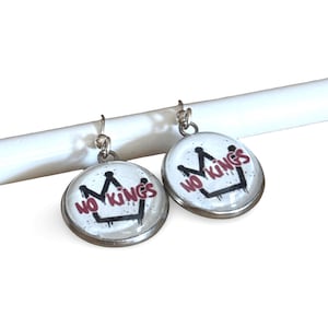 No Kings Earrings: Political Jewelry, Leftist Earrings