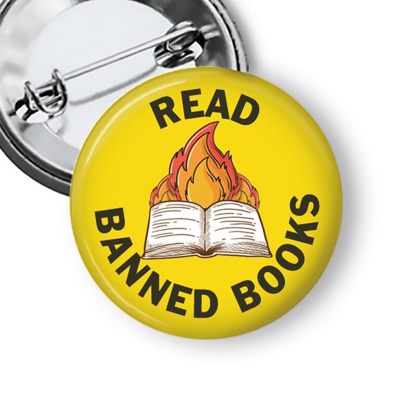 Banned Books Pins Read Banned Books Pinback Buttons Badge Flair Magnets B158