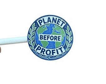 Planet Before Profit Sticker – Eco Activist Vinyl – Environmental Protest Decal – Save the Earth, Climate Justice – Progressive Sticker S158
