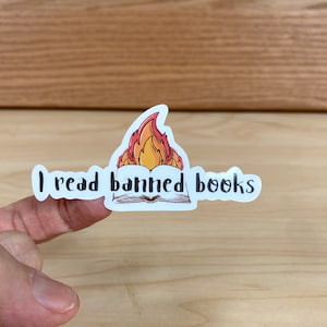 Banned Books Waterproof Sticker I Read Banned Books Vinyl Decal Book Club Gift S92