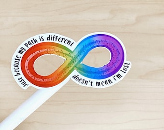 Rainbow Infinity Neurodiversity Sticker: Autism, ADHD Advocacy S248