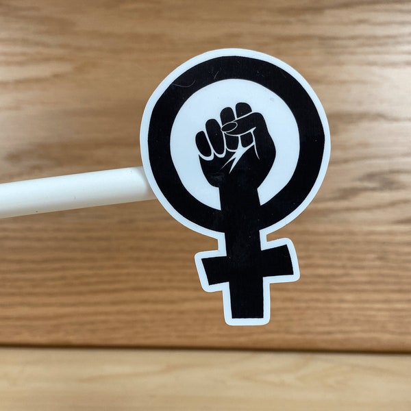 Women's Feminist Symbol Sticker Raised Fist Vinyl Sticker For Laptops Bottles Phones Flask S113