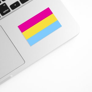 Pansexual Pride Flag Sticker LGBTQIA Visibility Gay Pride Waterproof Decal S23