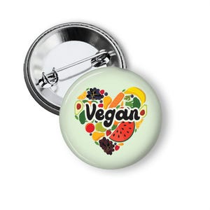 Vegan Pins Eat Plants Not Meat Herbivore Pinback Button Badge Flair B208