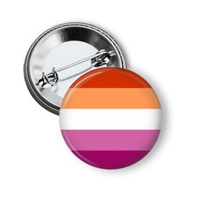 Lesbian Flag LGBTQIA Pride Pin Pinback Button B50