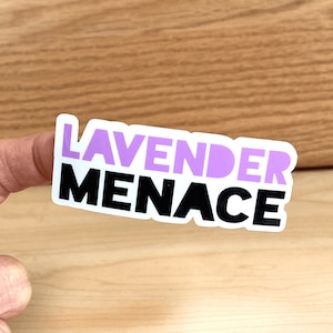 Lesbian History Sticker LGBTQ Lavender Menace Vinyl Sticker for Laptops Flask Notebooks Phones S93