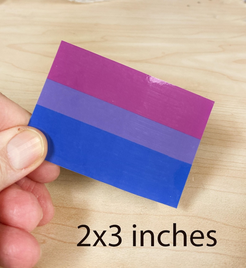 Bisexual Pride Flag Sticker: LGBTQ Decal for Laptop, Bottle, Phone S38 ...