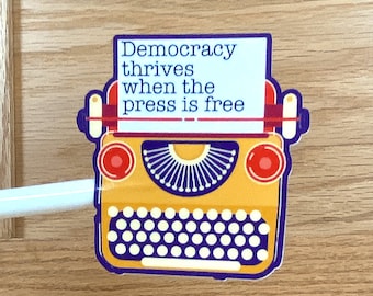 Journalism Sticker: Freedom of the Press Decal For Bottles Laptops Phones S5