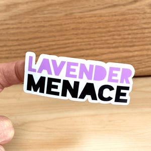 Lesbian History Sticker LGBTQ Lavender Menace Sticker for Laptops Flask Notebooks Phones S93