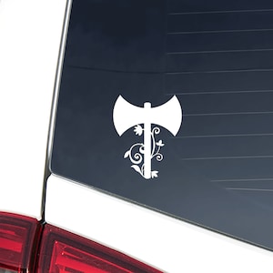 Lesbian Pride LGBTQ Labrys Car Window Decal Sticker Multiple Colors S28