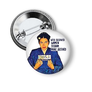 Rosa Parks Black History Pin Pinback Buttons B57