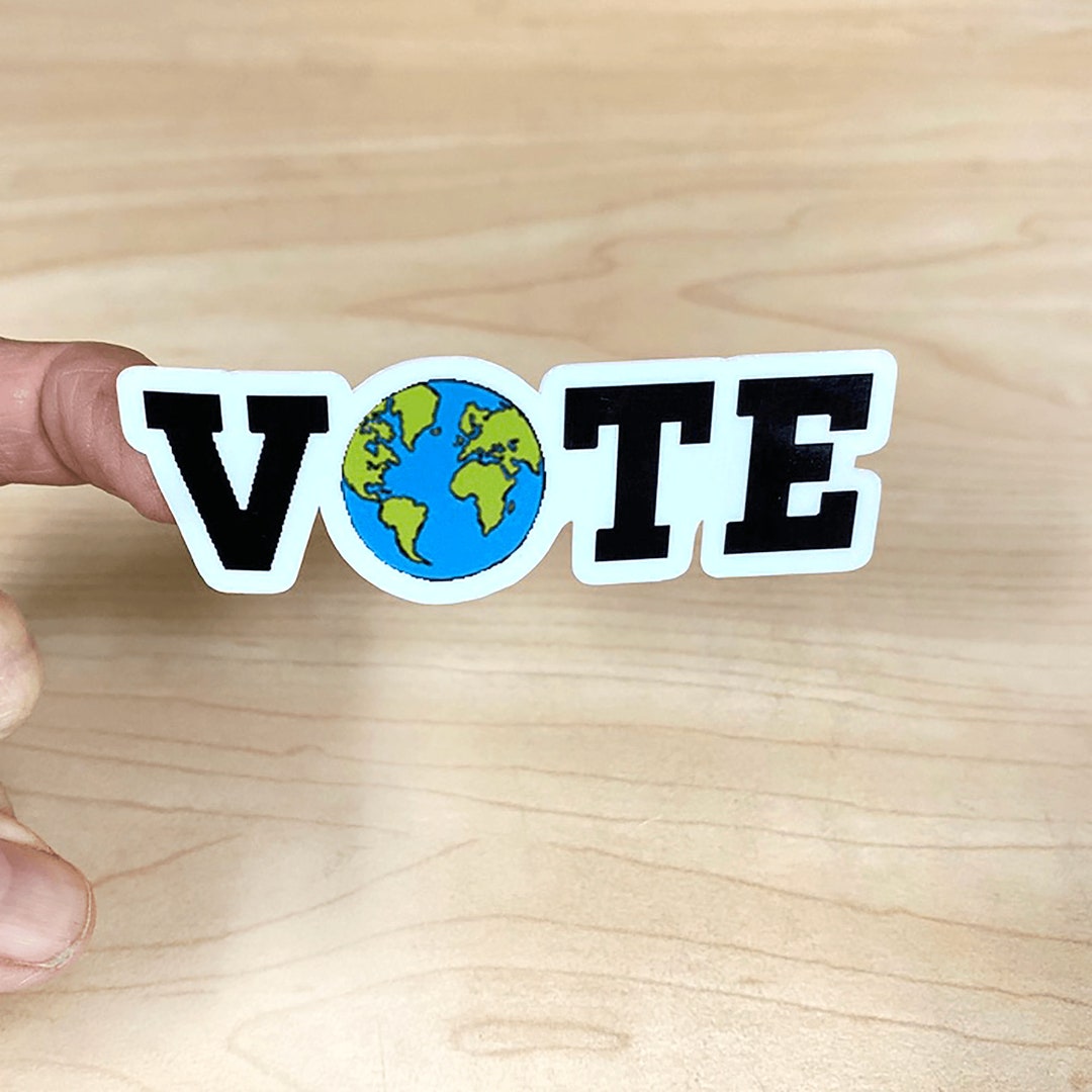 Climate Crisis Sticker Vote Earth Sticker: Climate Crisis Decal for Bottles Phones Laptops ...