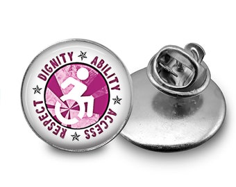 Disability Rights Pin Disability Awareness Lapel Pin Dignity Ability Access and Respect