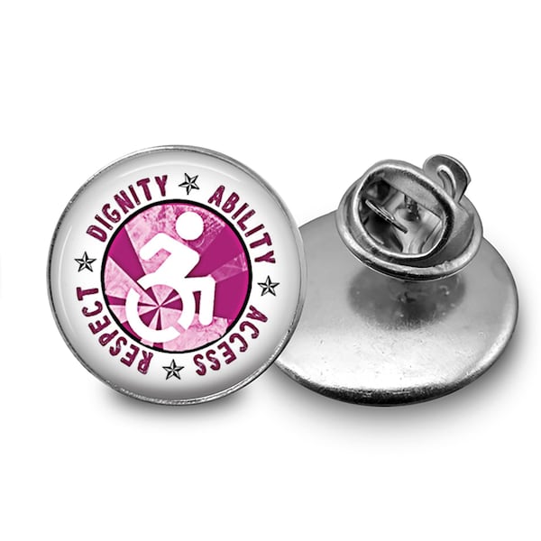 Disability Rights Pin Disability Awareness Lapel Pin Dignity Ability Access and Respect