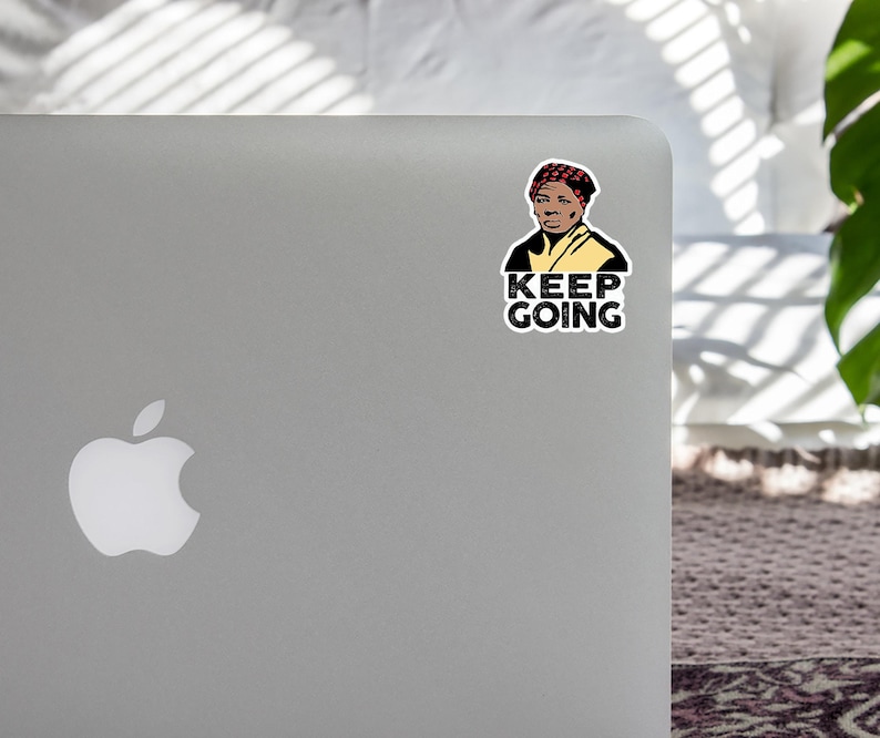 Harriet Tubman 'Keep Going' Sticker - Black History Month Decal For Bottles Laptops Phones S3 image 2