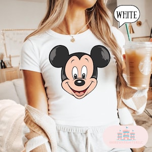 Vintage Mickey Baby Tee, Magic kingdom Baby Tee, Magic Kingdom Shirts, Womens baby tee park shirt, crop top