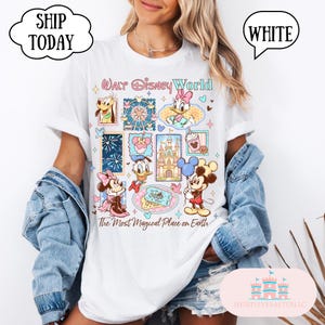 Camiseta vintage de Walt Disneyland, camisetas retro de Mickey y sus amigos, camiseta de Walt Disneyland, camisetas de viaje de Disney 2026 imagen 2