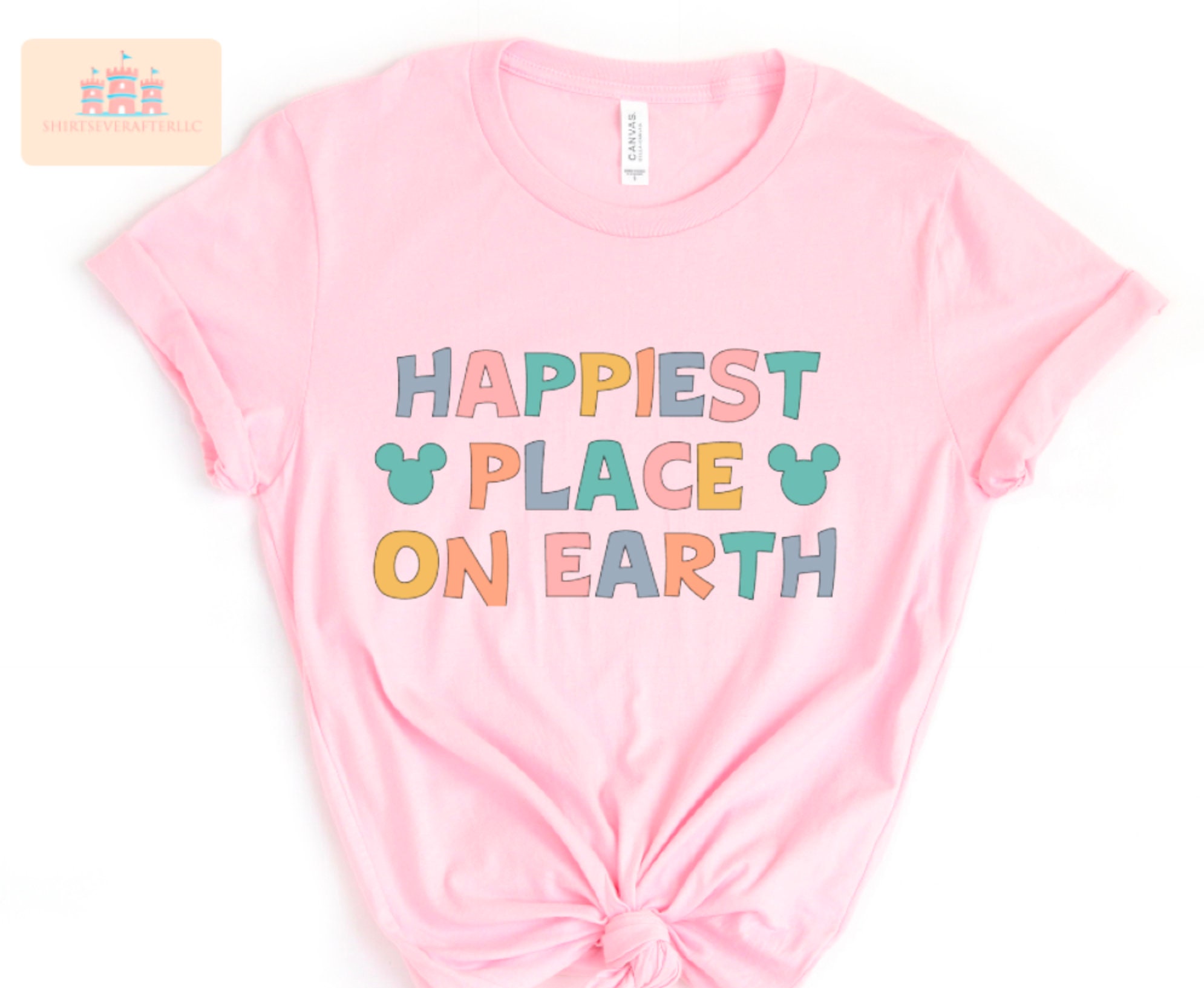 Happiest Place On Earth Shirt, Colorful Vacay Shirts