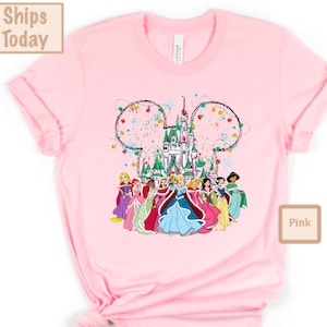 Retro Disney Christmas Sweatshirt, Disney Princess Christmas Sweatshirt, Princess Characters Shirts, Cute Disney Christmas Shirt