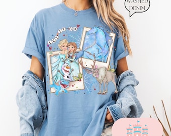 Comfort Color® Elsa Shirt, Frozen Shirts, Princess Elsa Bow Shirts, Disney Girls Trip, Disney World Shirts, Frozen coquette shirt