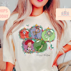 Retro Toy Story Merry Christmas Sweatshirt, Vintage Toy Story Friends Sweatshirt, Disney Group Shirt, Vintage Retro Disney Christmas Shirt