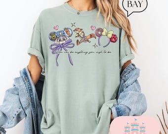 Camiseta Comfort Color® de los personajes de Zootopia, camiseta de Judy Hopps y Nick Wilde, vacaciones familiares en Disneyland, viaje a WDW 2025