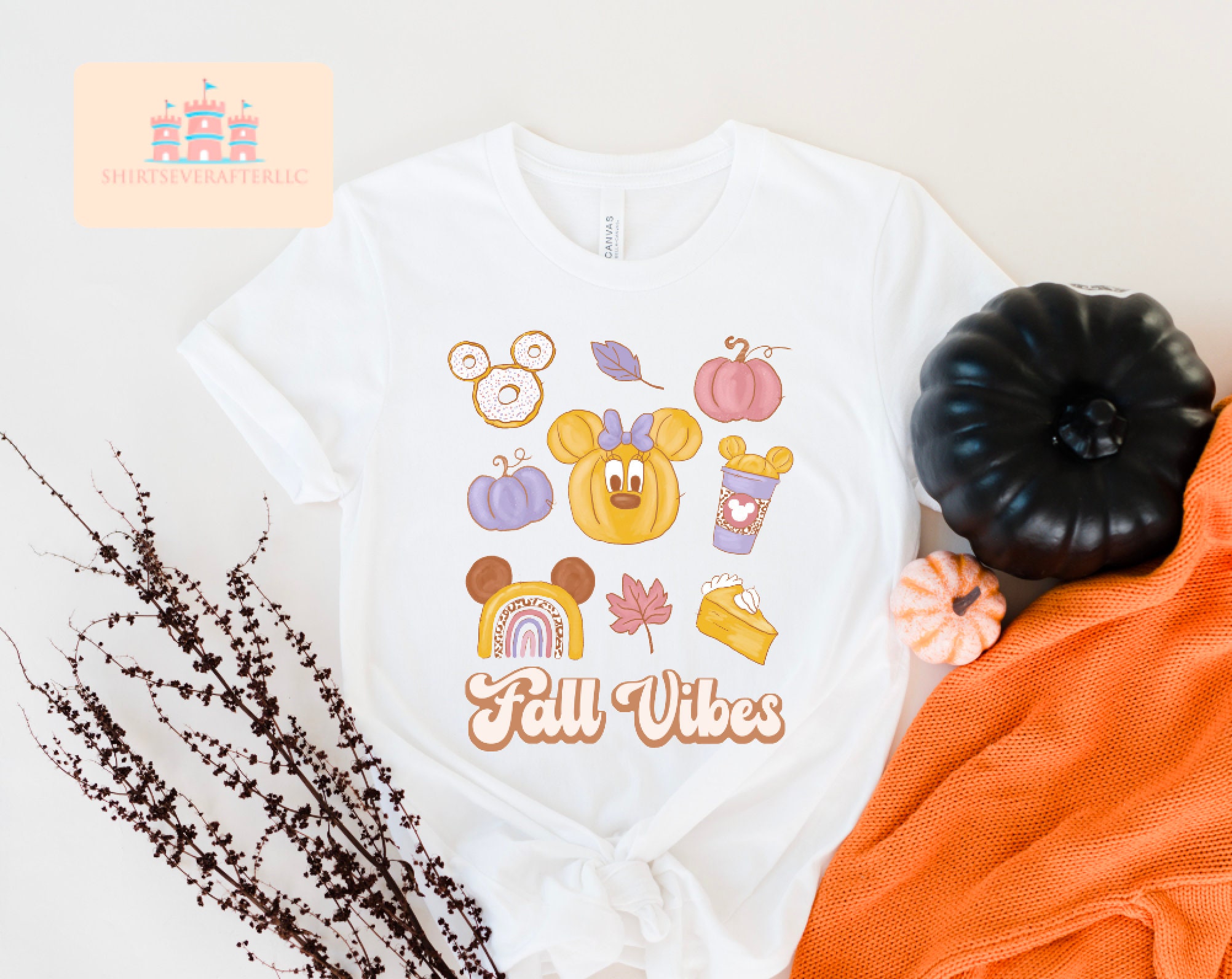 Discover fall vibes disney shirt, fall vibes  shirt, disney halloween shirt, womens halloween shirt, kids halloween shirt, halloween party