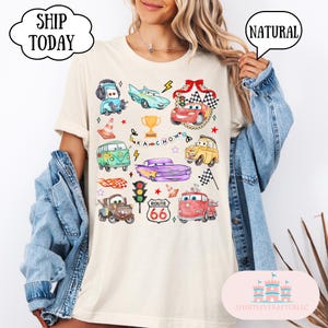 Retro Lightning Shirt, Vintage Cars Shirt, Cars Theme Birthday Shirt, tow truck shirt , kids shirt, matching shirts, park shirts, group tee