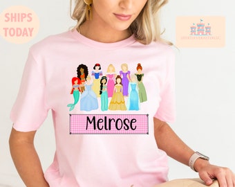 Disney Princess Belle, Tiana, Elsa, Anna, Jasmine, Ariel, Aurora, Rapunzel, Blancanieves, Mérida, Cenicienta, Mulan, Disney Minnie orejas top