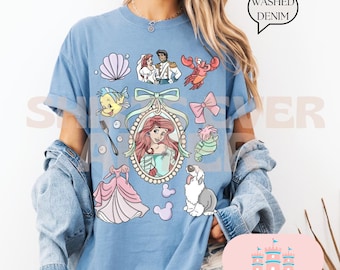 Camiseta Ariel1, Comfort Color®, Camiseta retro de princesa Ariel de Disney, Camiseta de princesa, Camiseta de viaje a Disney, Princesa Disney, Camiseta de La Sirenita