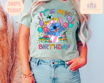 Es mi camisa de punto de cumpleaños, camiseta de Stitch y Lilo, regalo de cumpleaños, camiseta de viaje de Disneyland, grandes ideas para regalos, hombres, mujeres