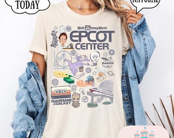 Disney Epcot Shirt, Vintage Epcot 1982 Shirt, Vintage Disney Shirt, Mickey And Friends, Epcot Trip Shirt, Disney family trip matching shirt