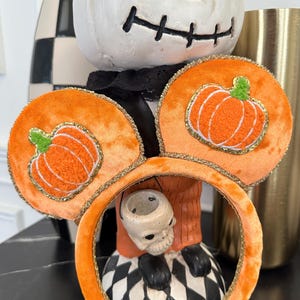 Halloween Pumpkin Disney Ears, pumpkin ears, Orange pumpkin ears, disney halloween ears, halloween ears, pumpkin disney ears