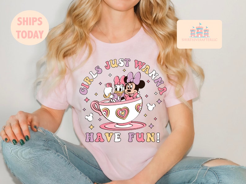 Disney Minnie Daisy Summer Shirt, Girls Just Wanna Have Sun, Disney Besties Shirt, Disneyworld Shirt, Disney Summer Shirt image 3