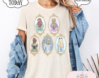 Top con orecchie Disney Princess Belle, Tiana, Elsa, Anna, Jasmine, Ariel, Aurora, Raperonzolo, Biancaneve, Merida, Cenerentola, Mulan, Disney Minnie