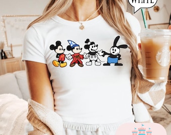 Vintage Mickey Baby T-Shirt, Magic Kingdom Baby Tee, Magic Kingdom Shirts, Damen Baby Tee Park Shirt, Crop Top
