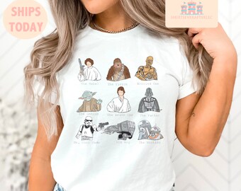 Star Wars Disney Shirt,Vintage Star Wars Shirt,Star Wars Logo Shirt,Darth Vader,Baby Yoda,Star Wars Gift,Matching, holiday gift