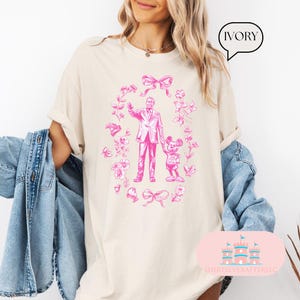 Comfort Color® Blue Coquette Bow Disney Castle Coquette Top, Magic Kingdom Shirt, Disney Coquette Bow Shirt, Disney Floral Shirt, Girls Trip