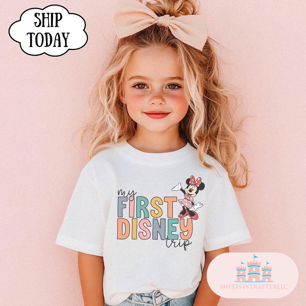 My First Disney Trip Toddler Shirt, First Disney Trip Kids T-Shirt, Disney Trip Bodysuit, Minnie Disney Trip Toddler Shirt