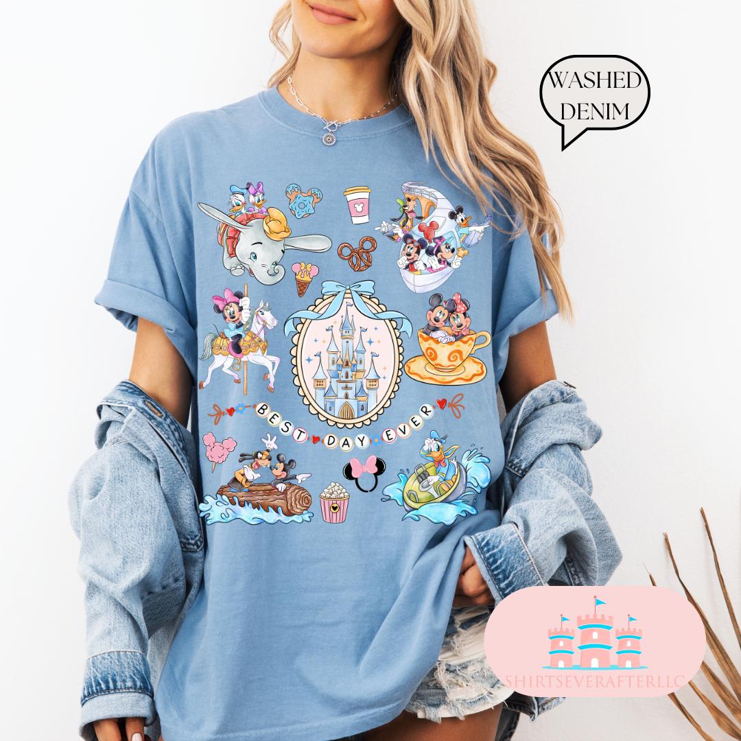 Comfort Color®  Disney Castle Shirt, Princess castle Sketch, magical shirt, Vintage castle shirt, Disney Family Vacation, castle1