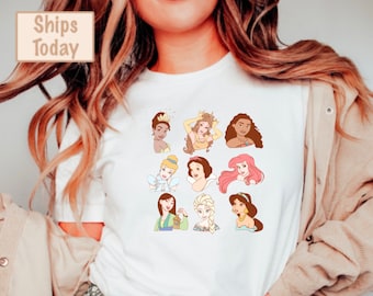 Disney Princess Belle, Tiana, Elsa, Anna, Jasmine, Ariel, Aurora, Rapunzel, Snow white, Merida, Cinderella, Mulan, Disney Minnie orejas arriba