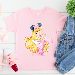 Aurora4, Camiseta de cumpleaños de La Bella Durmiente, Camiseta de cumpleaños de Aurora, Hazlo rosa, Hazlo azul, Princesa Disney, Cuento de hadas, Vacaciones Disney