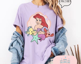 Ariel2, Comfort Color® shirt, Retro Disney Ariel Princess Shirt, Princess Shirt, Disney Trip T-Shirt, Disney Princess, Little mermaid shirt