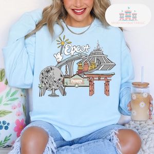 Comfort Color® Vintage Epcot sweatshirt, Disney Epcot sweatshirt, Disney Trip Shirt, Disney Family Shirts, Mickey and Friends