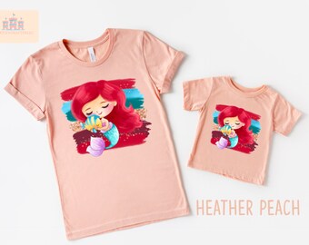 Ariel8, chemise petite sirène pour femmes, chemise Ariel petite sirène pour femmes, chemise sirène Ariel, chemise ariel disney, chemise sirène ariel pour filles