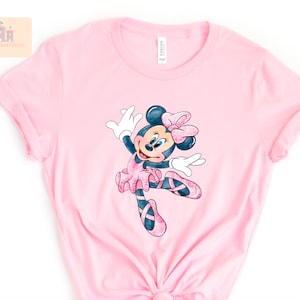 Women&#39;s minnie mouse ballerina shirt, Family Disney shirt, Matching minnie shirt, mouse ballerina shirt, minnie birthday shirt, minnie